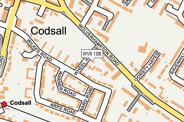 WV8 1SB map - OS OpenMap – Local (Ordnance Survey)