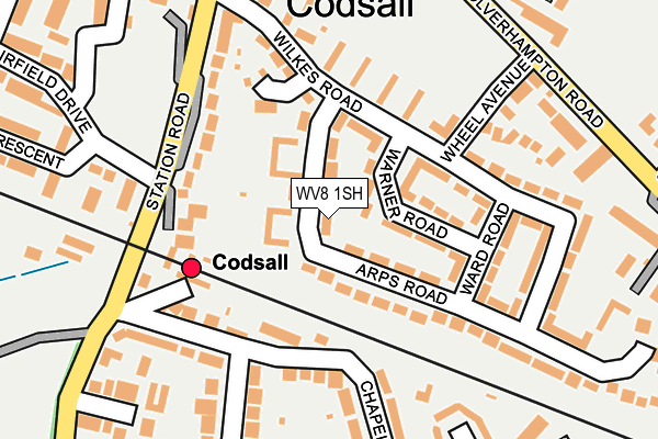 WV8 1SH map - OS OpenMap – Local (Ordnance Survey)