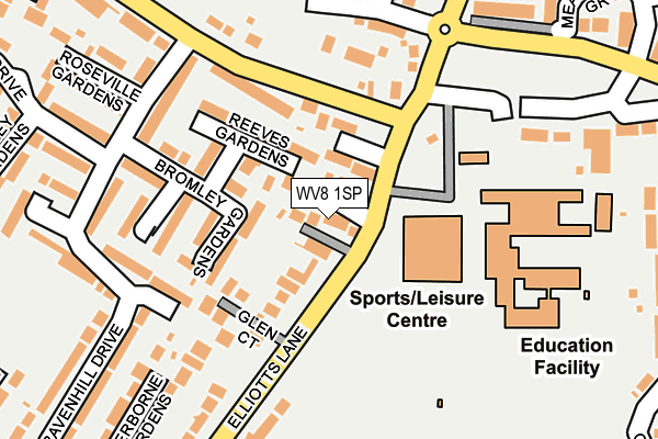 WV8 1SP map - OS OpenMap – Local (Ordnance Survey)