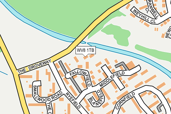 WV8 1TB map - OS OpenMap – Local (Ordnance Survey)