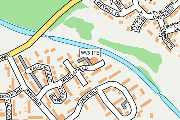 WV8 1TE map - OS OpenMap – Local (Ordnance Survey)