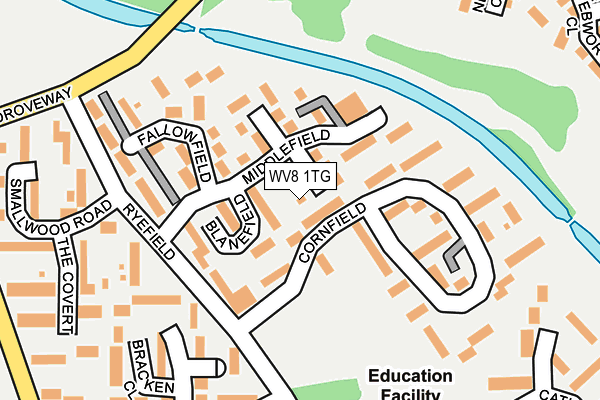 WV8 1TG map - OS OpenMap – Local (Ordnance Survey)