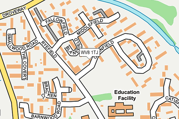 WV8 1TJ map - OS OpenMap – Local (Ordnance Survey)
