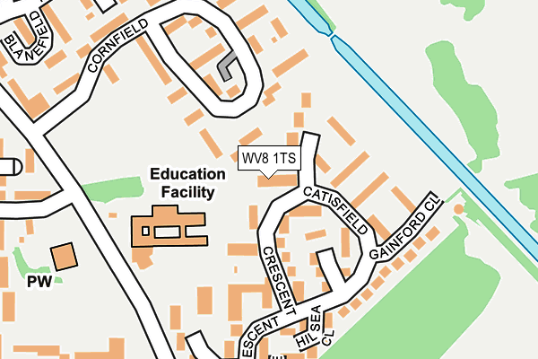 WV8 1TS map - OS OpenMap – Local (Ordnance Survey)