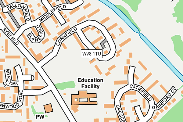 WV8 1TU map - OS OpenMap – Local (Ordnance Survey)