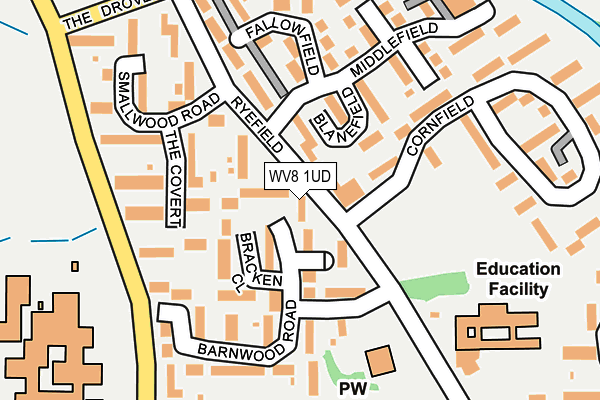 WV8 1UD map - OS OpenMap – Local (Ordnance Survey)