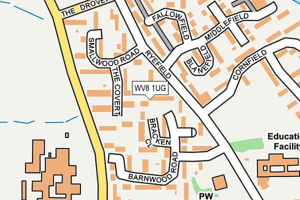 WV8 1UG map - OS OpenMap – Local (Ordnance Survey)