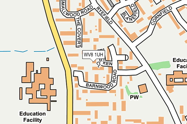 WV8 1UH map - OS OpenMap – Local (Ordnance Survey)