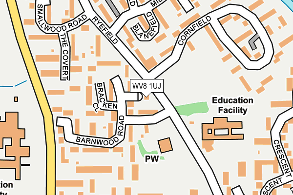 WV8 1UJ map - OS OpenMap – Local (Ordnance Survey)