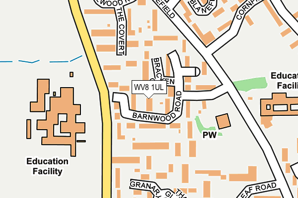 WV8 1UL map - OS OpenMap – Local (Ordnance Survey)