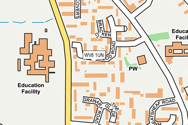 WV8 1UN map - OS OpenMap – Local (Ordnance Survey)