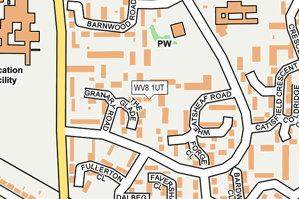 WV8 1UT map - OS OpenMap – Local (Ordnance Survey)