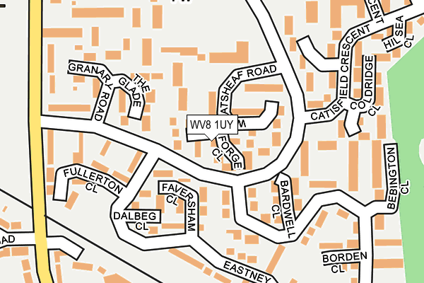 WV8 1UY map - OS OpenMap – Local (Ordnance Survey)