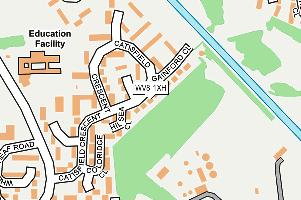 WV8 1XH map - OS OpenMap – Local (Ordnance Survey)