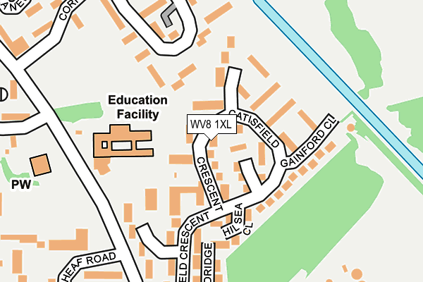 WV8 1XL map - OS OpenMap – Local (Ordnance Survey)