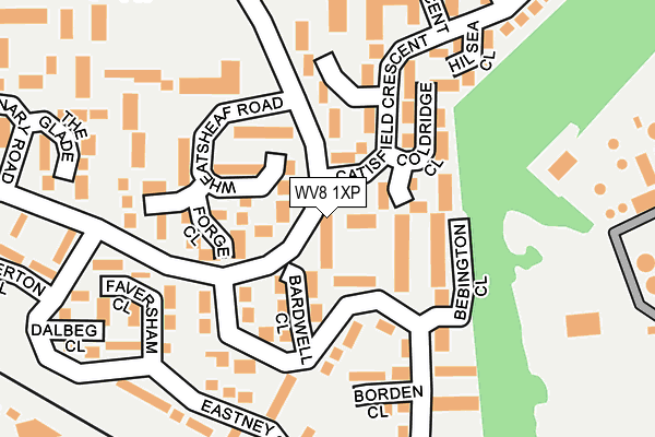 WV8 1XP map - OS OpenMap – Local (Ordnance Survey)