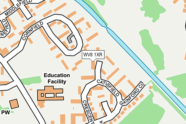 WV8 1XR map - OS OpenMap – Local (Ordnance Survey)