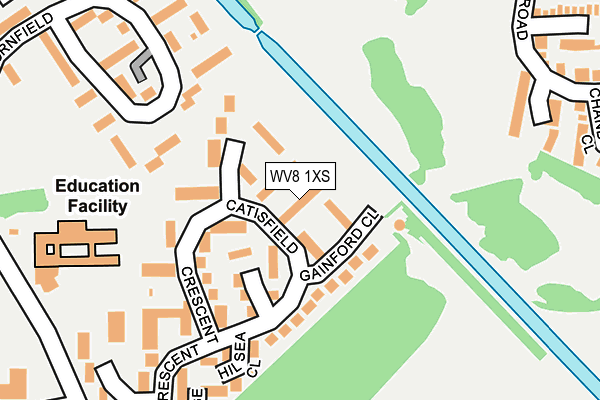 WV8 1XS map - OS OpenMap – Local (Ordnance Survey)