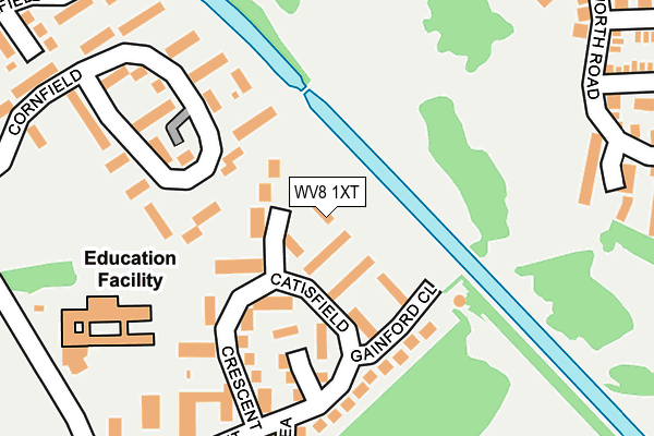 WV8 1XT map - OS OpenMap – Local (Ordnance Survey)