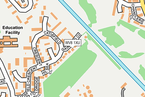 WV8 1XU map - OS OpenMap – Local (Ordnance Survey)