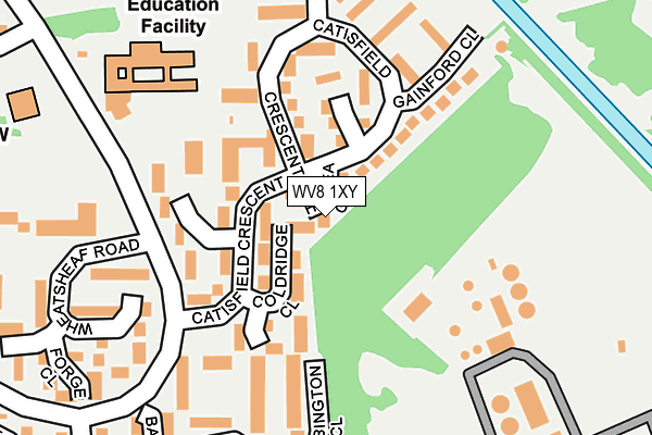 WV8 1XY map - OS OpenMap – Local (Ordnance Survey)