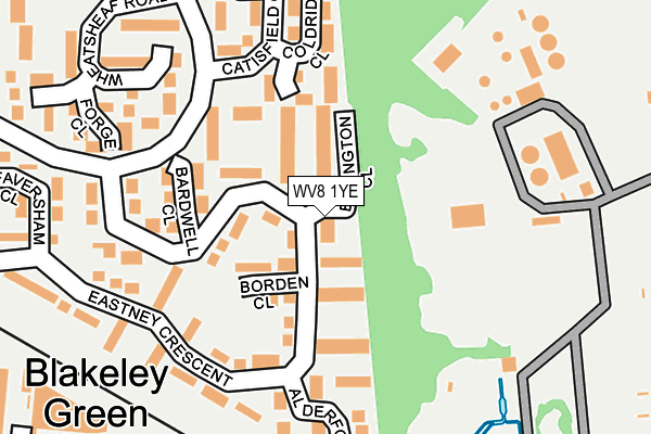 WV8 1YE map - OS OpenMap – Local (Ordnance Survey)