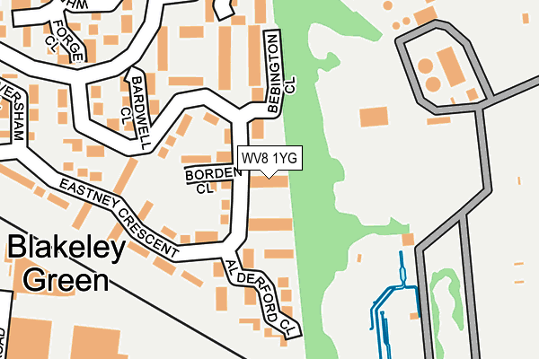 WV8 1YG map - OS OpenMap – Local (Ordnance Survey)