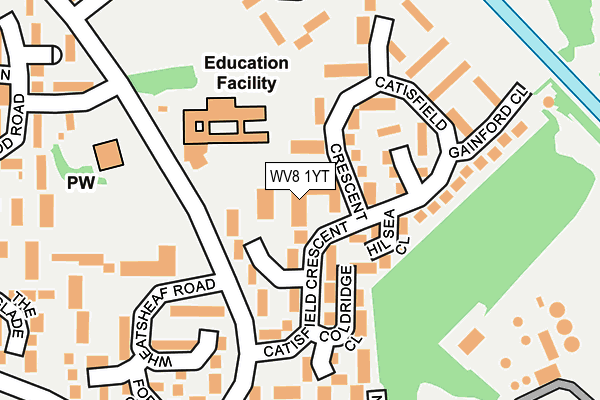 WV8 1YT map - OS OpenMap – Local (Ordnance Survey)