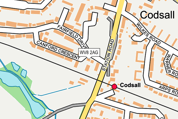 WV8 2AG map - OS OpenMap – Local (Ordnance Survey)