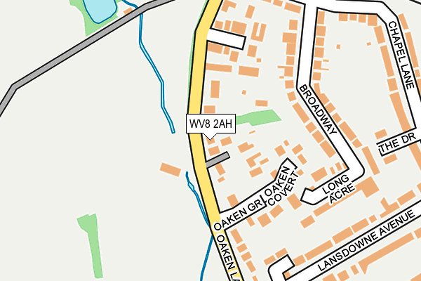 WV8 2AH map - OS OpenMap – Local (Ordnance Survey)