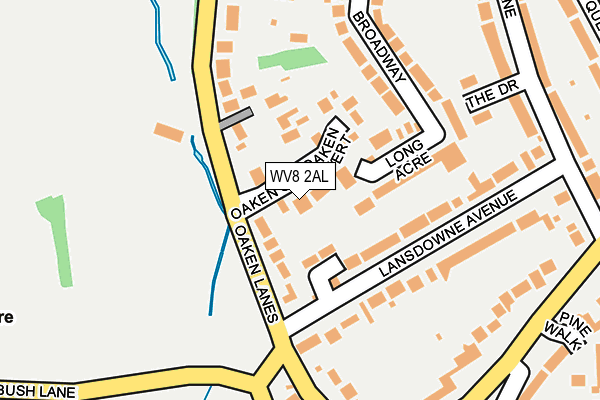 WV8 2AL map - OS OpenMap – Local (Ordnance Survey)