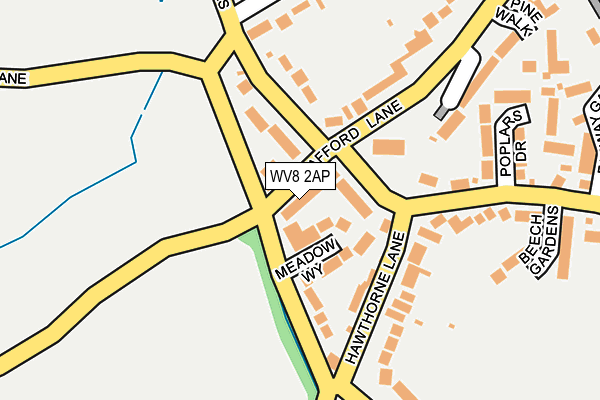 WV8 2AP map - OS OpenMap – Local (Ordnance Survey)