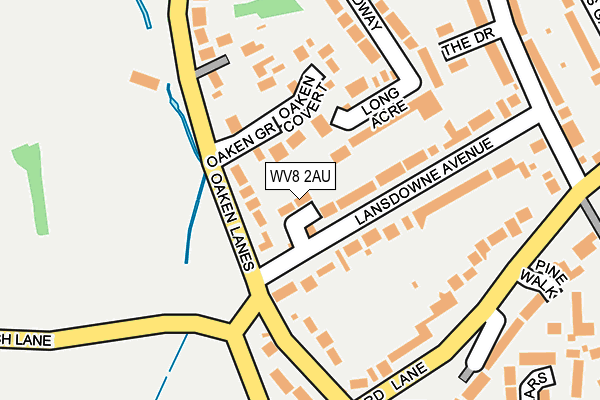 WV8 2AU map - OS OpenMap – Local (Ordnance Survey)