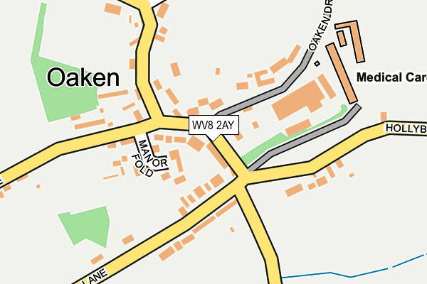 WV8 2AY map - OS OpenMap – Local (Ordnance Survey)