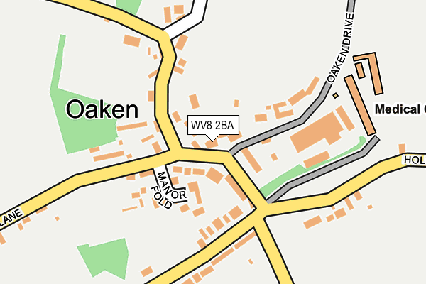 WV8 2BA map - OS OpenMap – Local (Ordnance Survey)