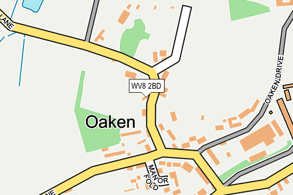 WV8 2BD map - OS OpenMap – Local (Ordnance Survey)