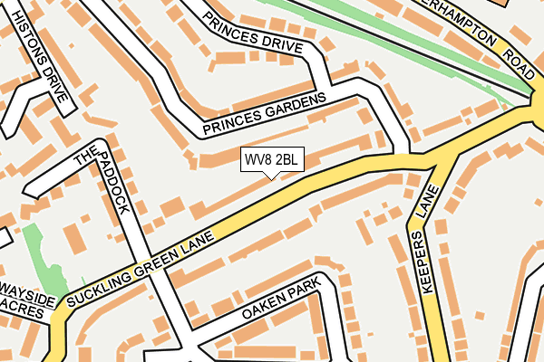 WV8 2BL map - OS OpenMap – Local (Ordnance Survey)