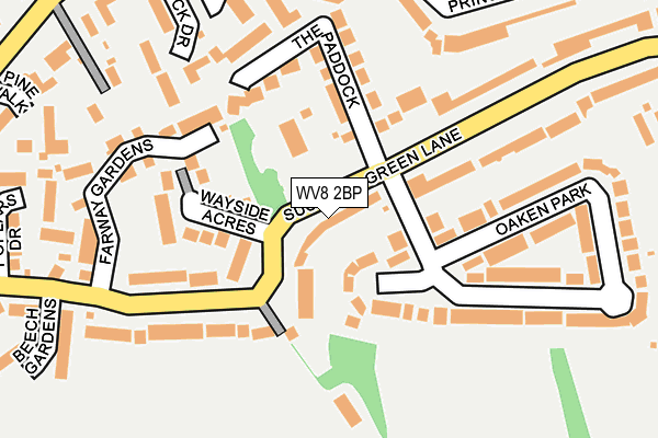 WV8 2BP map - OS OpenMap – Local (Ordnance Survey)