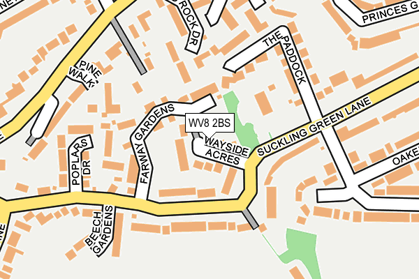 WV8 2BS map - OS OpenMap – Local (Ordnance Survey)