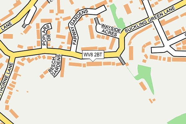 WV8 2BT map - OS OpenMap – Local (Ordnance Survey)