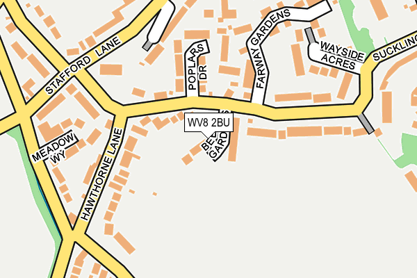 WV8 2BU map - OS OpenMap – Local (Ordnance Survey)