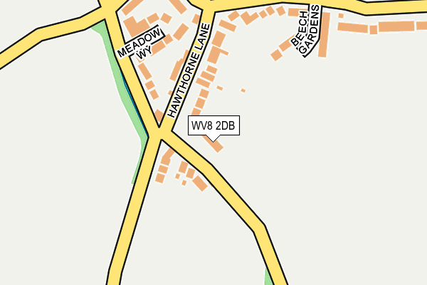 WV8 2DB map - OS OpenMap – Local (Ordnance Survey)