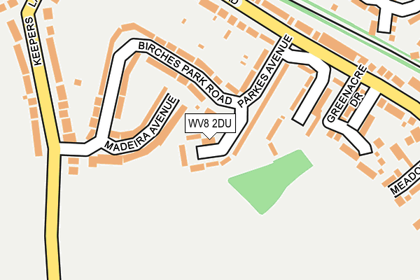 WV8 2DU map - OS OpenMap – Local (Ordnance Survey)