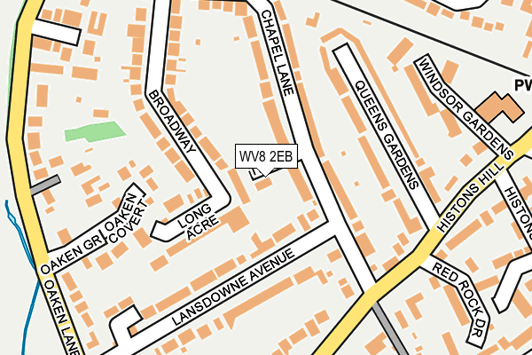 WV8 2EB map - OS OpenMap – Local (Ordnance Survey)
