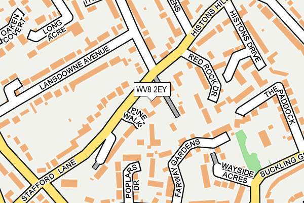 WV8 2EY map - OS OpenMap – Local (Ordnance Survey)