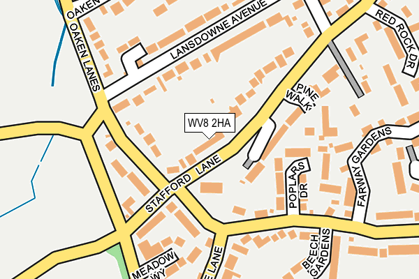 WV8 2HA map - OS OpenMap – Local (Ordnance Survey)