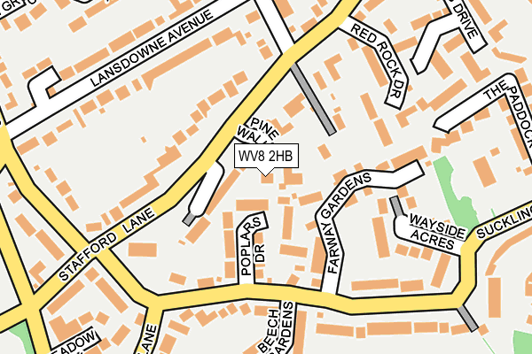 WV8 2HB map - OS OpenMap – Local (Ordnance Survey)