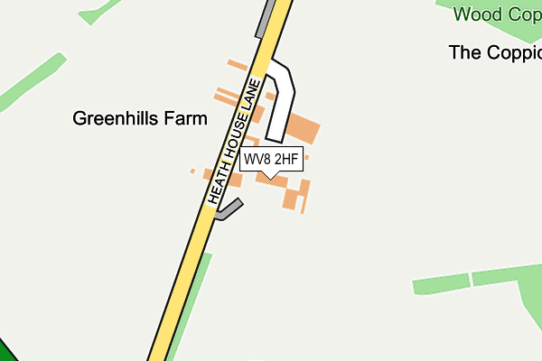 WV8 2HF map - OS OpenMap – Local (Ordnance Survey)