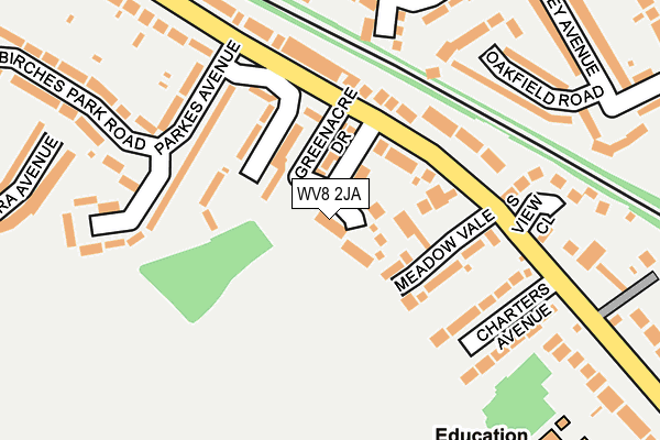 WV8 2JA map - OS OpenMap – Local (Ordnance Survey)