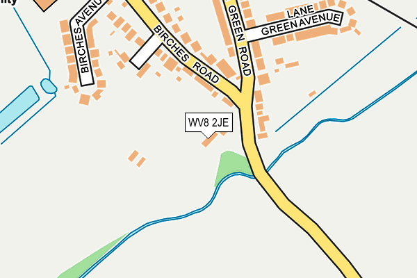 WV8 2JE map - OS OpenMap – Local (Ordnance Survey)